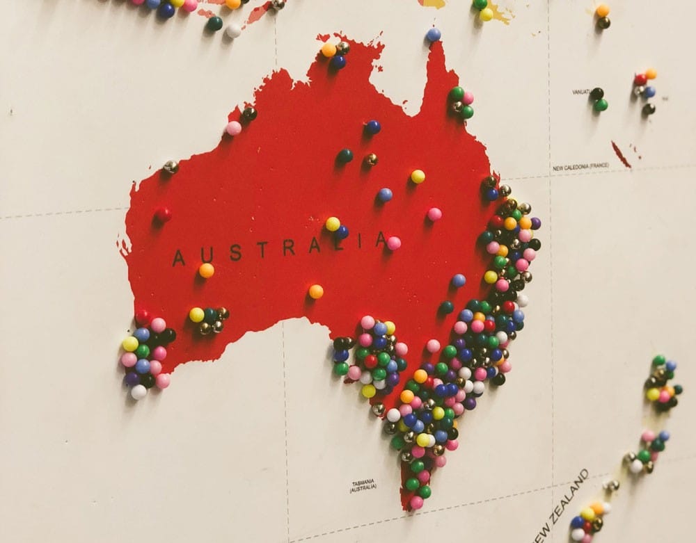 mapa de australia